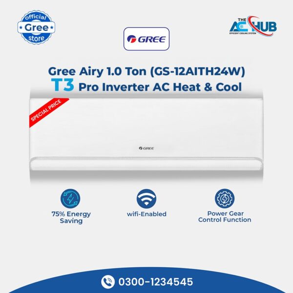 Gree Airy 1 Ton ac T3 pro inverter AC Full DC inverter ac gree inverter ac Gree 1 Ton T3 pro