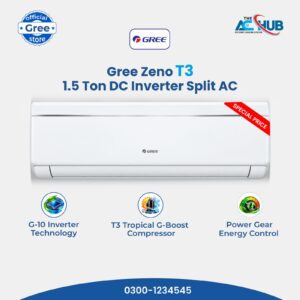 Gree Zeno T3 1.5 Ton DC Inverter Heat and Cool Split Air Conditioner
